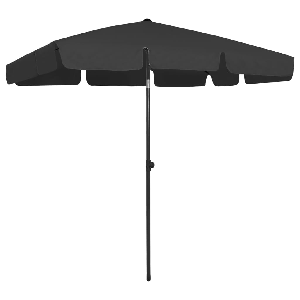 Vidaxl StrandParasol 200x125 cm svart