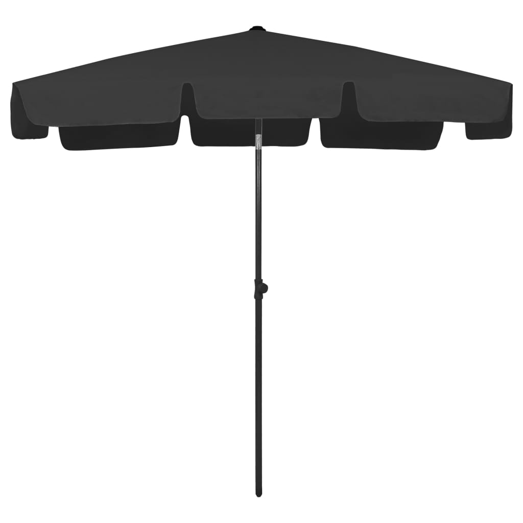 Vidaxl StrandParasol 200x125 cm svart