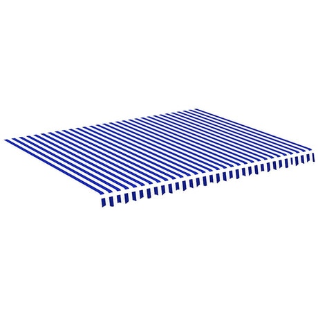 Vidaxl vervangingsdoek voor luifel 450x350 cm polyester blauw en wit