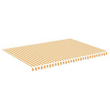 Vidaxl vervangingsdoek voor luifel 500x350 cm polyester geel en wit