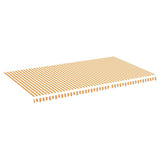 Vidaxl vervangingsdoek voor luifel 600x350 cm polyester geel en wit