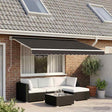 Vidaxl vervangingsdoek voor luifel 500x350 cm polyester antracietkleurig