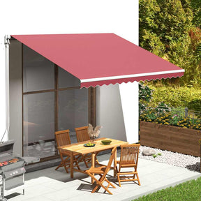 Vidaxl vervangingsdoek voor luifel 400x300 cm polyester bordeauxrood