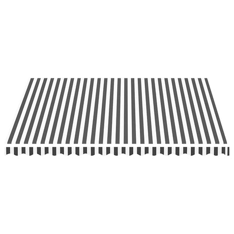 Vidaxl vervangingsdoek voor luifel 400x350 cm antracietkleurig en wit