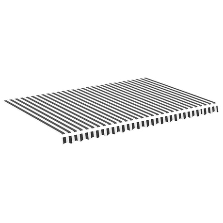 Vidaxl vervangingsdoek voor luifel 450x300 cm antracietkleurig en wit