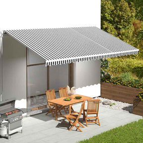 Vidaxl vervangingsdoek voor luifel 600x300 cm antracietkleurig en wit
