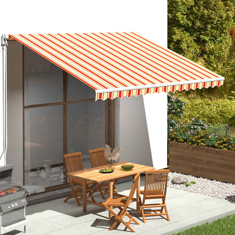 Vidaxl vervangingsdoek voor luifel 400x300 cm polyester geel en oranje