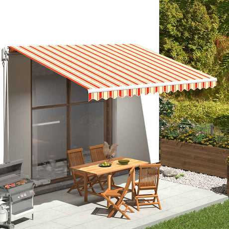 Vidaxl vervangingsdoek voor luifel 450x300 cm polyester geel en oranje