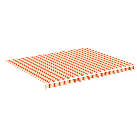 Vidaxl vervangingsdoek voor luifel 4,5x3,5 m polyester geel en oranje