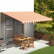 Vidaxl vervangingsdoek voor luifel 500x350 cm polyester geel en oranje