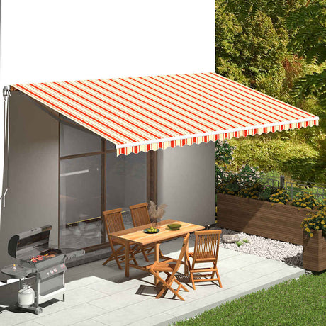 Vidaxl vervangingsdoek voor luifel 600x300 cm polyester geel en oranje