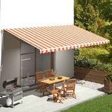 Vidaxl vervangingsdoek voor luifel 600x350 cm polyester geel en oranje