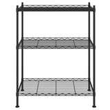 Vidaxl opbergrek 3-laags 150 kg 60x35x76 cm zwart