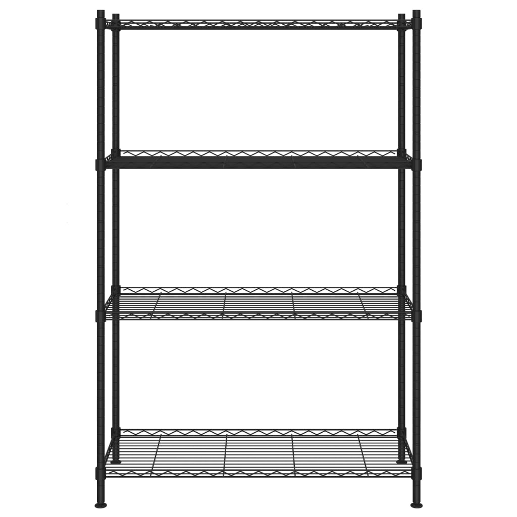Vidaxl opbergrek 4-laags 200 kg 90x35x137 cm zwart