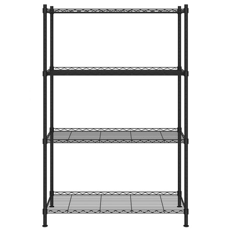 Vidaxl opbergrek 4-laags 200 kg 90x35x137 cm zwart