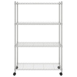 Vidaxl Storage Rack 4-lag med hjul 200 kg 90x35x142 cm kromfarget