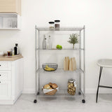 Vidaxl Storage Rack 4-lag med hjul 200 kg 90x35x142 cm kromfarget