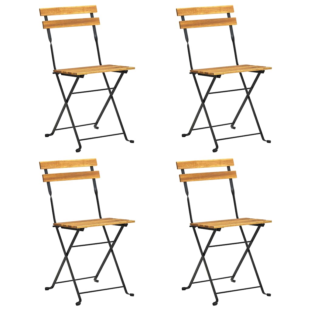 Vidaxl bistrostoelen inklapbaar 4 st massief acaciahout