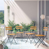 Vidaxl bistrostoelen inklapbaar 4 st massief acaciahout