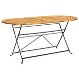 Vidaxl tuintafel ovaal 160x85x74 cm massief acaciahout