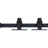 Vidaxl ophangset voor minischuifdeur 200 cm koolstofstaal