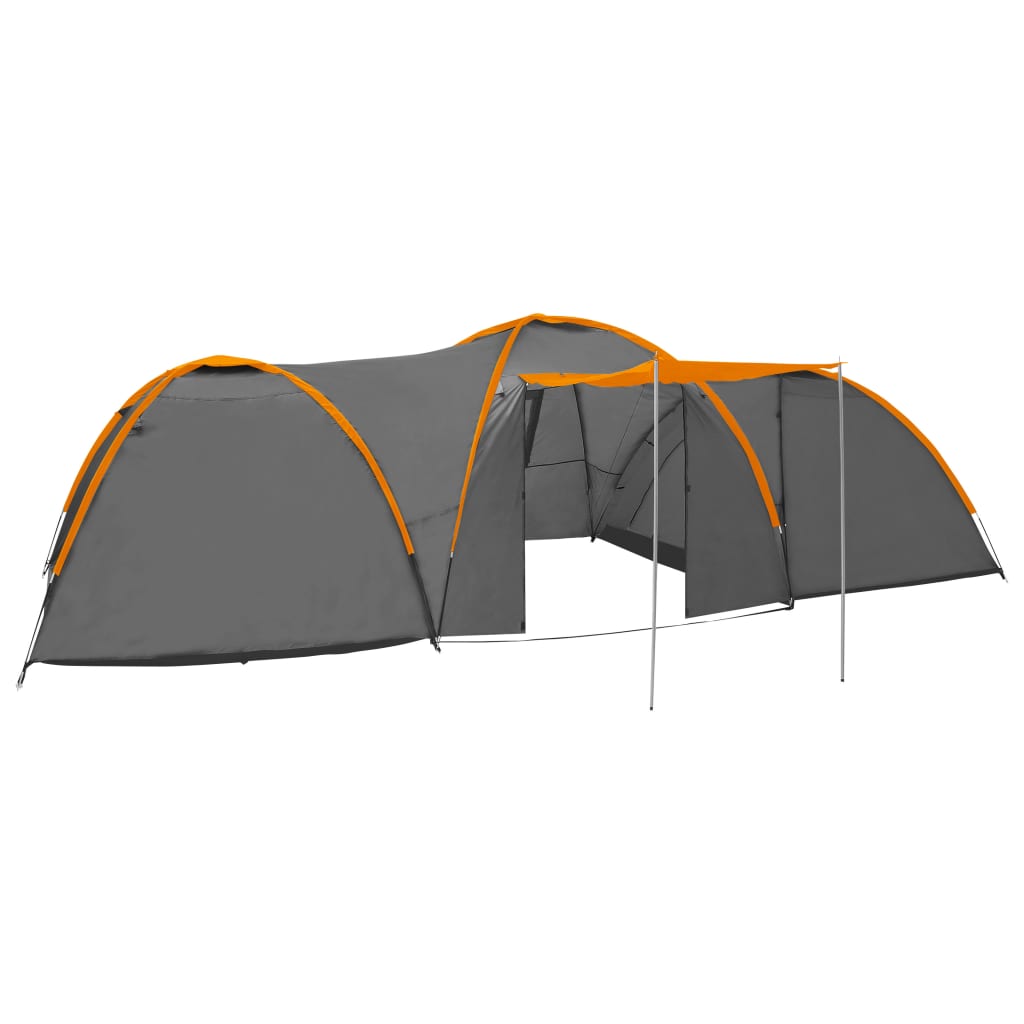 Vidaxl Iglotent 8-person 650x240x190 cm gray and orange