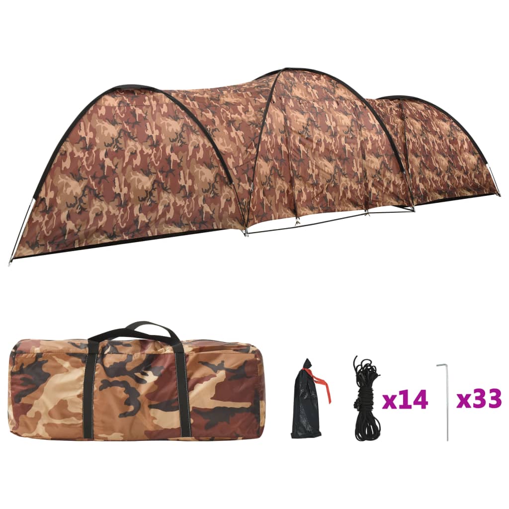 Vidaxl iglotent 8-personers 650x240x190 cm camouflage