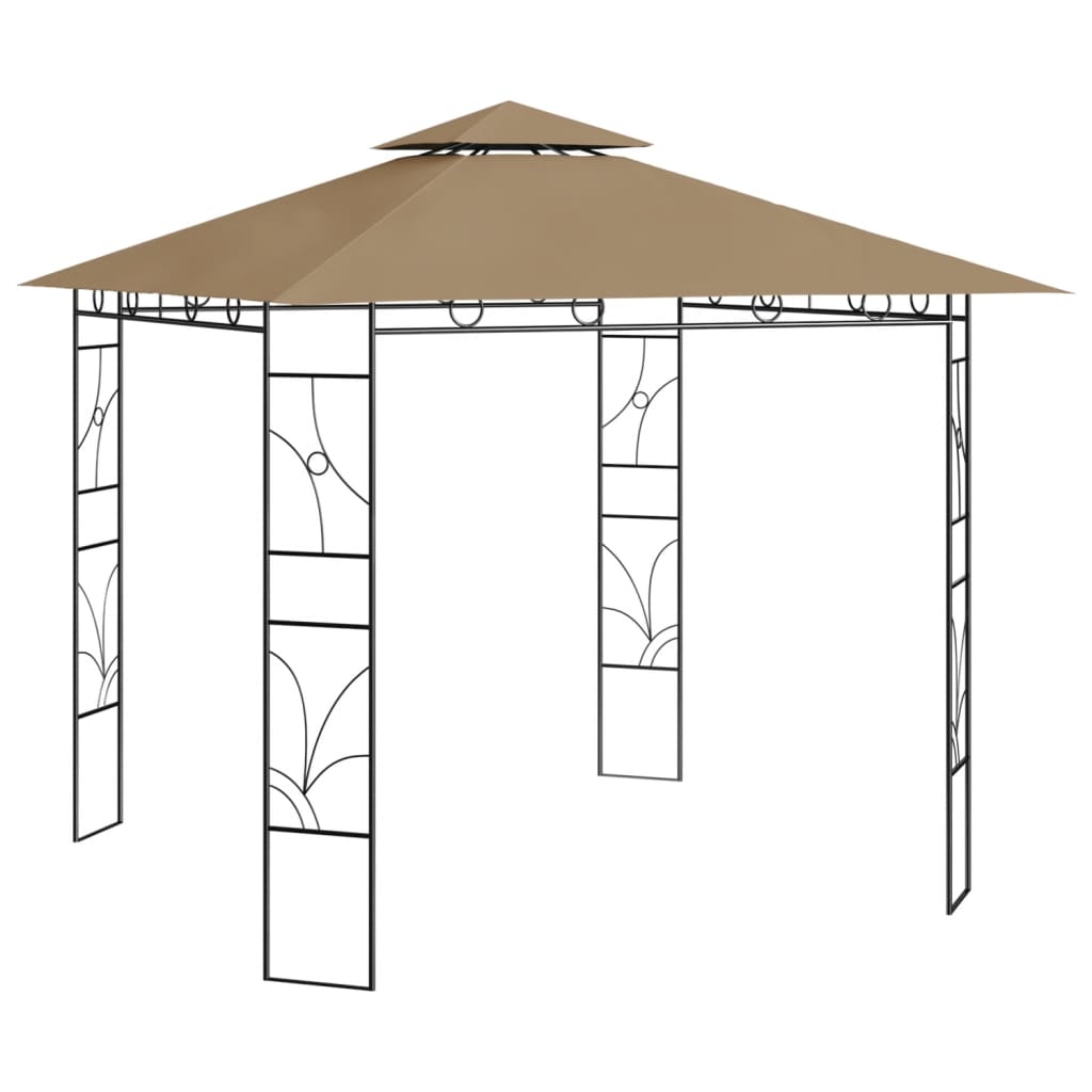 Vidaxl arbor 160 g m² 3x3x2,7 m taupe