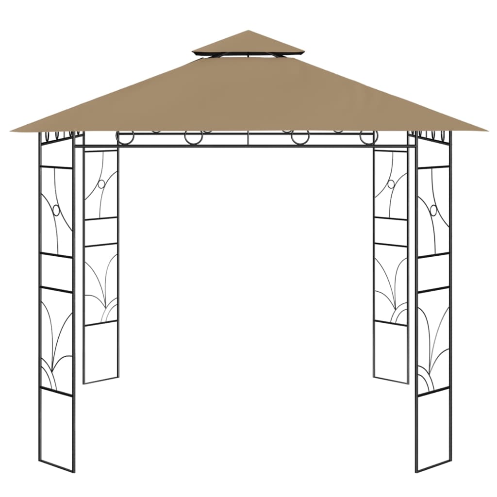 Vidaxl arbor 160 g m² 3x3x2,7 m taupe