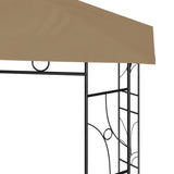 Vidaxl arbor 160 g m² 3x3x2,7 m taupe