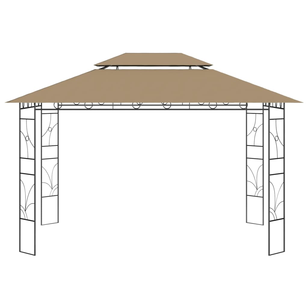 Vidaxl Arbor 160 g m² 4x3x2,7 m taupe