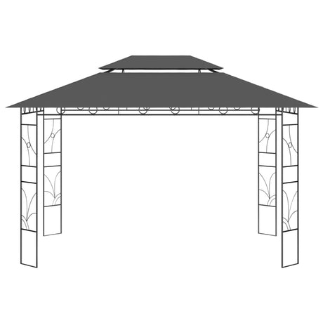 Vidaxl prieel 160 g m² 4x3x2,7 m antracietkleurig