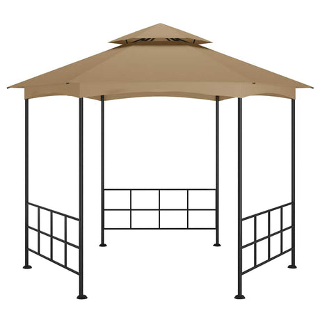 Vidaxl prieel met zijwanden 3,1x2,7 m taupe