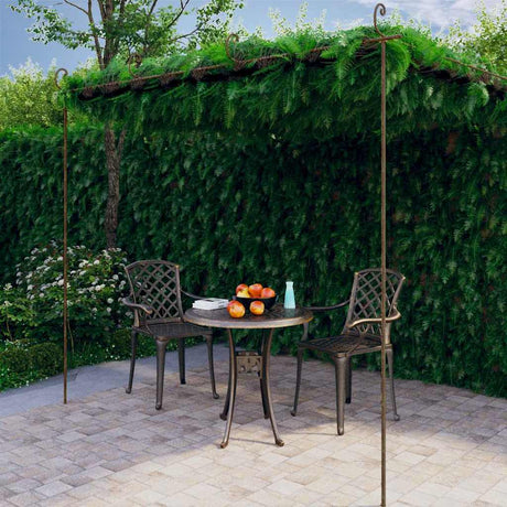 Vidaxl tuinpergola 4x3x2,5 m ijzer antiekbruin