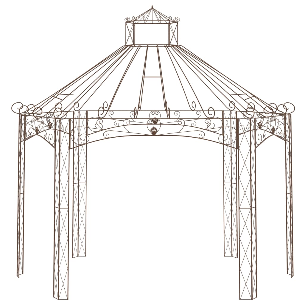 Vidaxl Gaart Pavillon 400x258x378 cm irrend antik brong