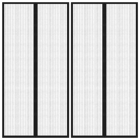 Vidaxl insectendeurgordijnen 2 st magnetisch 220x100 cm zwart