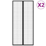 Vidaxl insectendeurgordijnen 2 st magnetisch 220x110 cm zwart