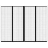 Vidaxl insectendeurgordijnen 2 st magnetisch 220x130 cm zwart