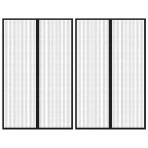 Vidaxl insectendeurgordijnen 2 st magnetisch 220x130 cm zwart