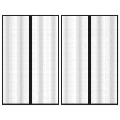Vidaxl insectendeurgordijnen 2 st magnetisch 220x130 cm zwart