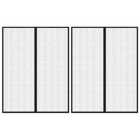 Vidaxl insectendeurgordijnen 2 st magnetisch 230x160 cm zwart