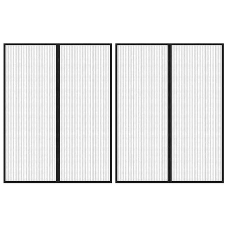 Vidaxl insectendeurgordijnen 2 st magnetisch 230x160 cm zwart
