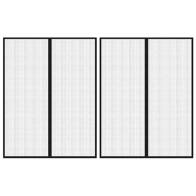 Vidaxl insectendeurgordijnen 2 st magnetisch 230x160 cm zwart