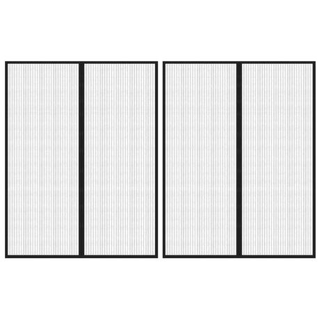Vidaxl insectendeurgordijnen 2 st magnetisch 230x160 cm zwart