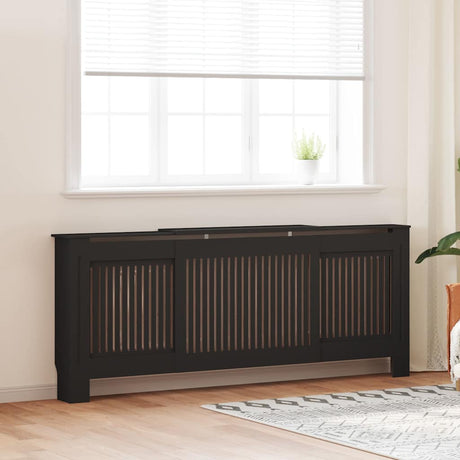 Vidaxl radiatorombouw 205 cm bewerkt hout zwart