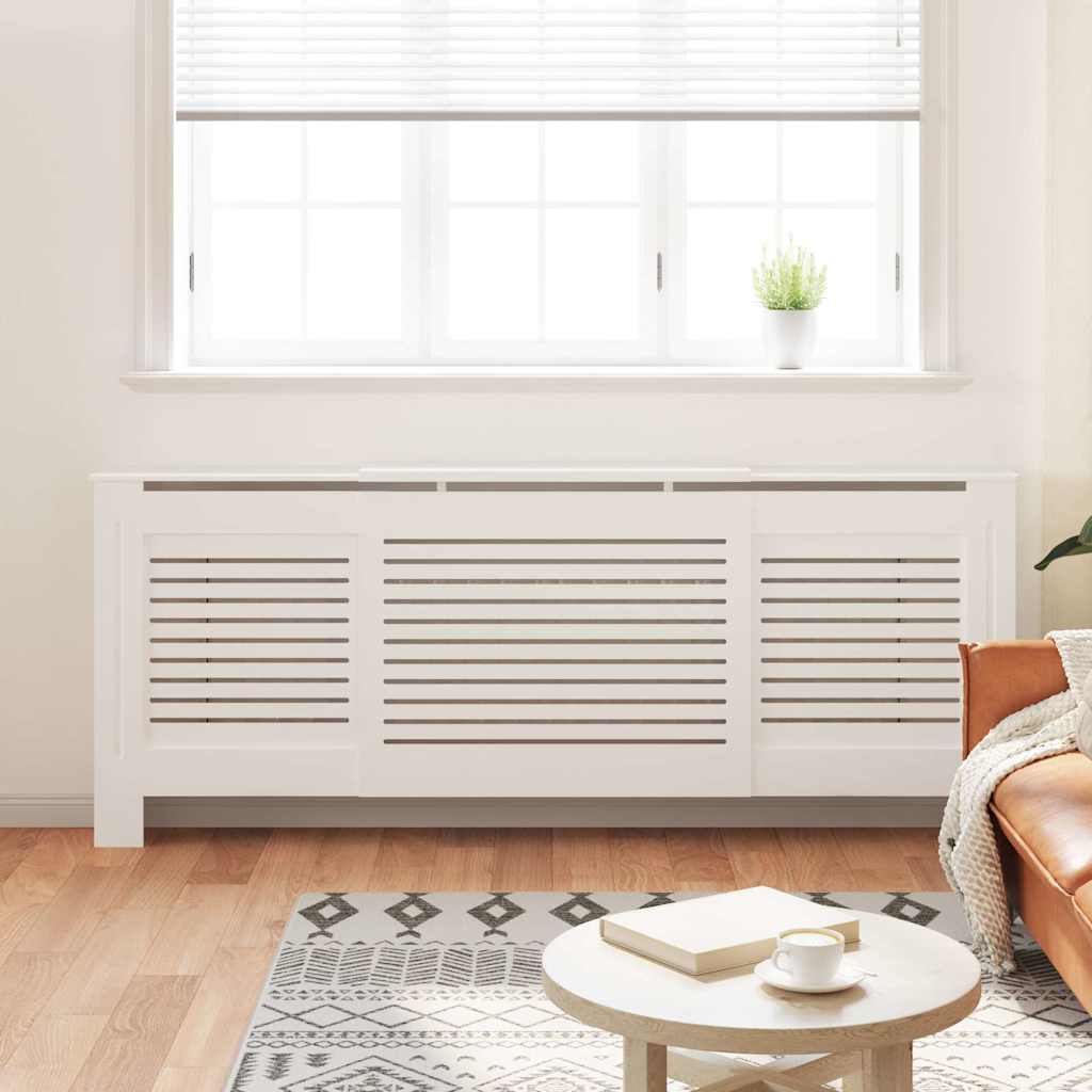 Vidaxl radiatorombouw 205 cm mdf wit