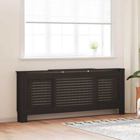 Vidaxl radiatorombouw 205 cm mdf zwart
