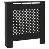 Vidaxl Construcción del radiador 78 cm MDF Negro