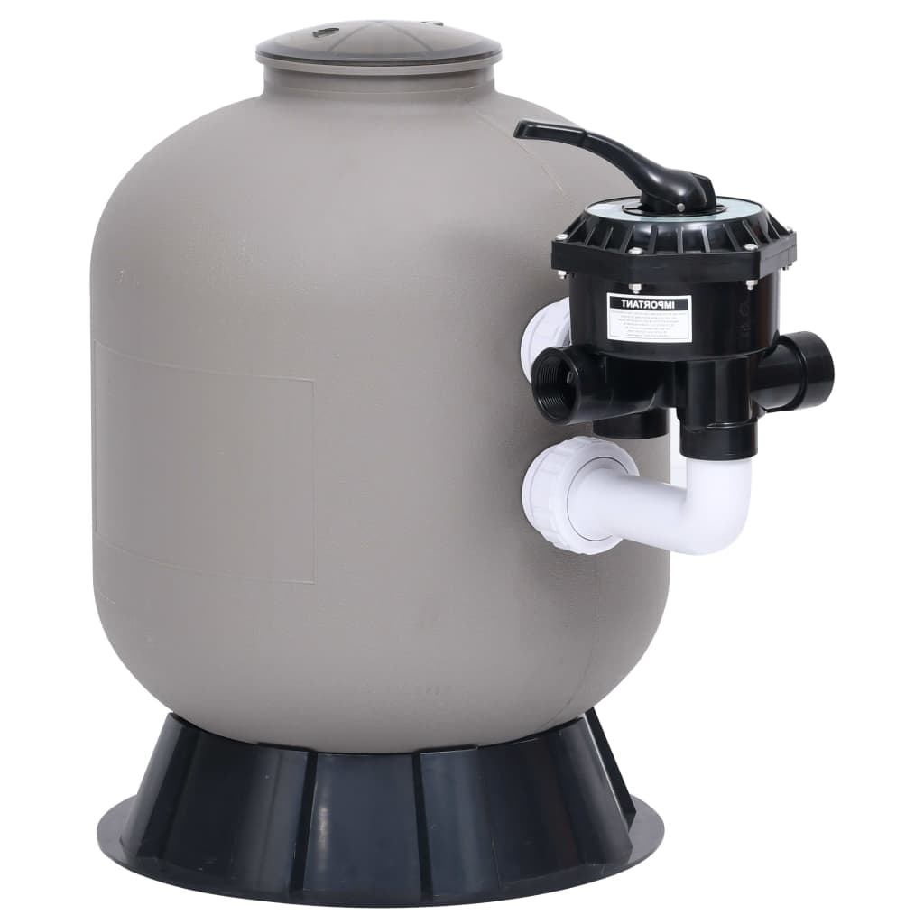 VidaXL Swimming pool sand filter with side-mounted 6-position valve gray