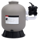 VidaXL Swimming pool sand filter with side-mounted 6-position valve gray